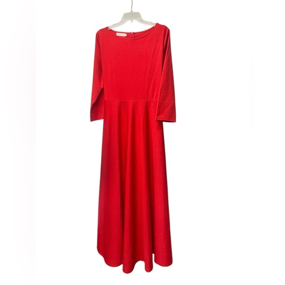 Metamorphosis Girl Maxi Dress 3XL Bright Red Pockets Stretch Formal Bridesmaid - Picture 1 of 9
